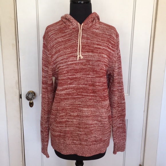 NWOT Gap Men’s Red Hooded Knit Sweater, S - Picture 1 of 6